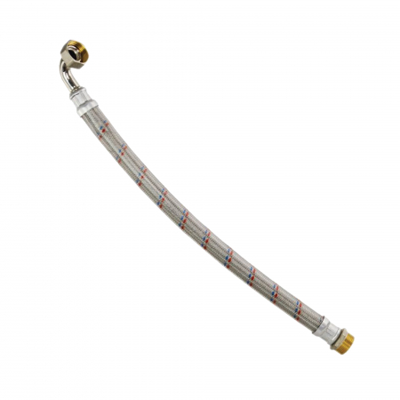 Tevi, fitinguri, robineti si accesorii - Racord antivibrant, 1 tol filet interior x  1 tol filet exterior, 55 cm, cu cot pentru hidrofor Everpro