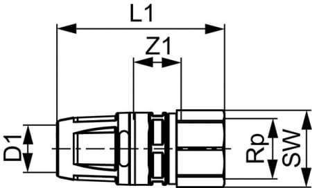Racord TECElogo-Push din PPSU/alama standard Ø 32 x 1" FI [2]