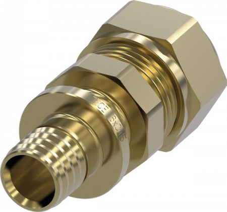 Tevi, fitinguri, robineti si accesorii - Adaptor TECEflex cu etansare metalica pentru tevi din cupru dur, 16 x 15 mm Cu
