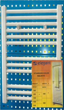 Radiatoare din otel pentru baie - Radiator baie portprosop drept, 600/1200, Alb, Elegant
