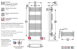 Radiator de baie curbat, H=1764 x L=399, alb, Vogel&Noot Della Wave [3]