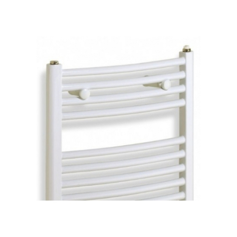 Radiatoare din otel pentru baie - Radiator de baie portprosop alb Elegant 600/1600 din otel, curbat cu profil rotund