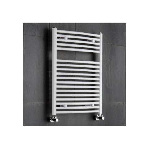 Radiator de baie portprosop alb Elegant 600/800 din otel, curbat cu profil rotund [1]