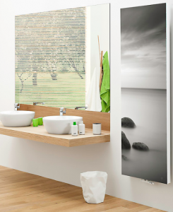 Radiatoare clasice si decorative - Radiator decorativ, 700x1800, sticla imprimata cu modelul TIME, Instal-Projekt Inventio 70/180 EFS14