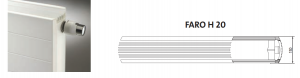 Radiator decorativ orizontal, alb, tip 20, L=1350 x H=900, Purmo Faro H [3]