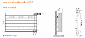 Radiator decorativ orizontal, alb, tip 21, L=450 x H=900, Purmo Faro H [4]