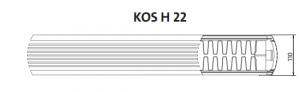Radiator decorativ orizontal, alb, tip 22, L=1500 x H=400, Purmo Kos H [4]