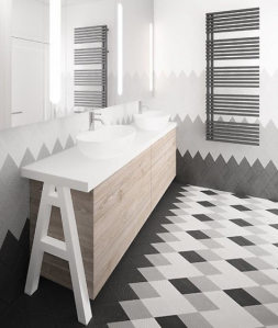 Radiator decorativ pentru baie, 500x1200, negru, Instal-Projekt Giuletta 50/120 [1]