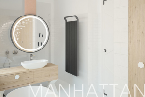 Radiator decorativ, 600x1400, alb, Instal-Projekt Manhattan 60/140 [2]