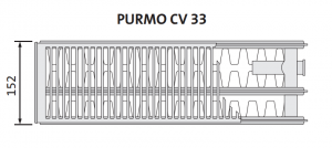 Radiator panou din otel cu ventil tip 33 300x2300 cu accesorii incluse Purmo Ventil Compact [5]