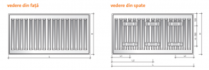 Radiator panou din otel tip 22 600 x 1100 cu accesorii incluse Purmo Compact [2]
