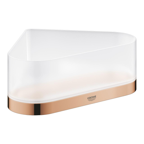 Obiecte sanitare - Raft de colt Grohe Selection filing basket corner inst., montare pe perete, fixare ascunsa, abs/metal, cupru lucios