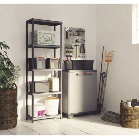 Raft depozitare 4 polite Keter Plus Shelf 60/4 - 80Kg 60x30x135cm [2]