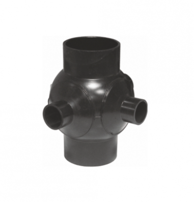 Ramificatii PEHD - RAMIFICATIE SFERA PEHD 90° D.110 CU 2 DERIVATII D1. 75 - VALROM GAMA SafeKIT