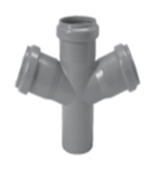 Tevi, fitinguri, robineti si accesorii - Ramificatie dubla PP 67° DN110/110/110