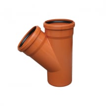 Tevi, fitinguri, robineti si accesorii - RAMIFICATIE CANAL 45°PVC D.200 x 200mm - VALROM GAMA KompactKIT