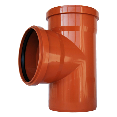 Instalatii de apa si canalizare - Ramificatie canal Valrom VALPlast 87grd PVC D. 500 x 500mm