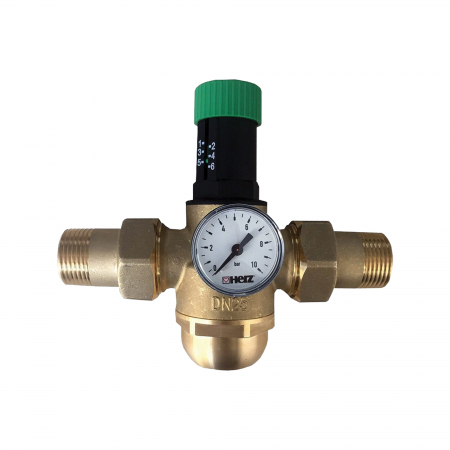 Tevi, fitinguri, robineti si accesorii - Reductor de presiune apa, 6/4", PN16, cu filtru, Herz