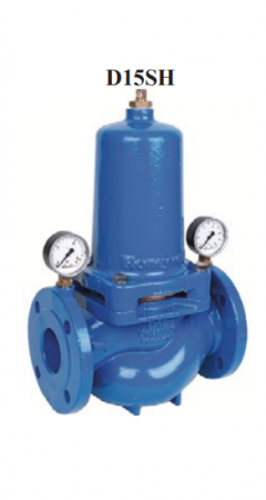 Regulatoare - Regulator de presiune cu inchidere la debit zero Resideo - Braukmann (ex Honeywell), PN25bar max 70grdC racorduri cu flanse gama de reglare 1.5-6.5bar DN50 livrat cu 2 manometre