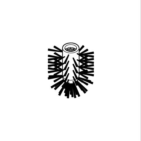 Rezerva perie WC Grohe perie head, compatibil cu 40977, 41169 si 40977, alb [2]