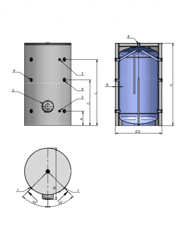 Rezervor de acumulare emailat Eldom BCE 750 litri [2]