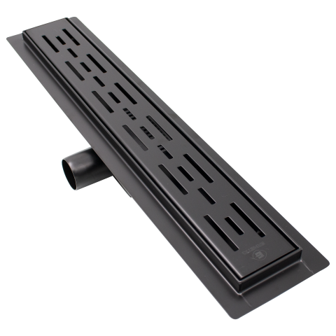 Obiecte sanitare - Rigola din inox CLASSIC NEGRU Ermetiq 600x70