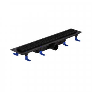Rigole dus - Rigola dus, L=60 cm, gratar slim negru Chain, Styron STY-CH-60-FF