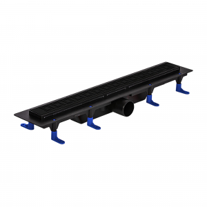 Rigole dus - Rigola dus, L=60 cm, gratar slim negru Domino, Styron STY-DO-60-FF