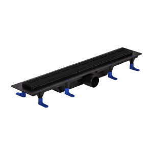 Rigole dus - Rigola dus, L=60 cm, gratar slim negru Line, Styron STY-LI-60-FF