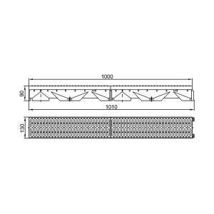 Rigola pentru exterior, L=90 cm, gratar din plastic, Styron STY-900-M [1]