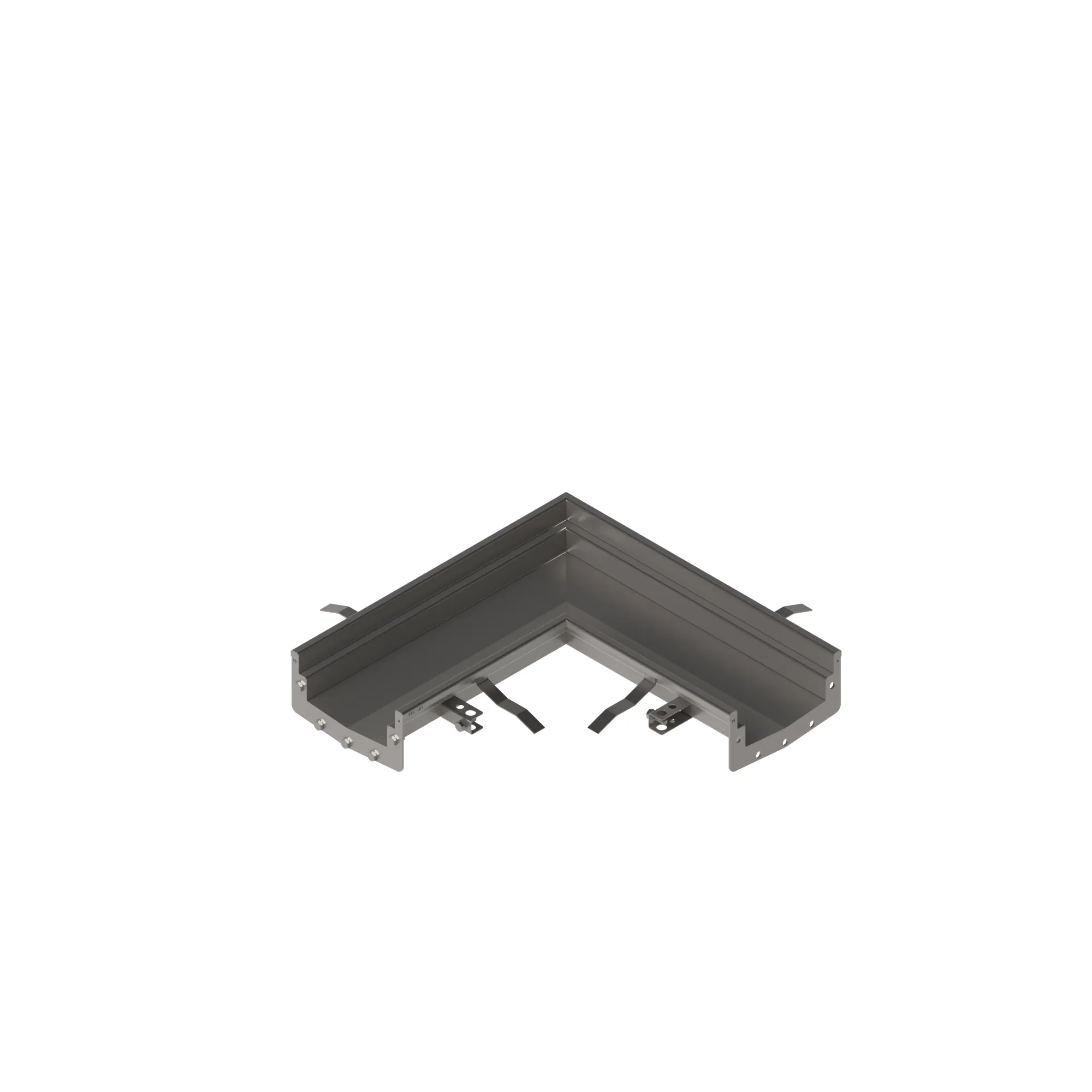 Instalatii de apa si canalizare - Rigola INOX STAINLESS tip L modulara LN150 H100 515x515x100 Vodaland gama Drain