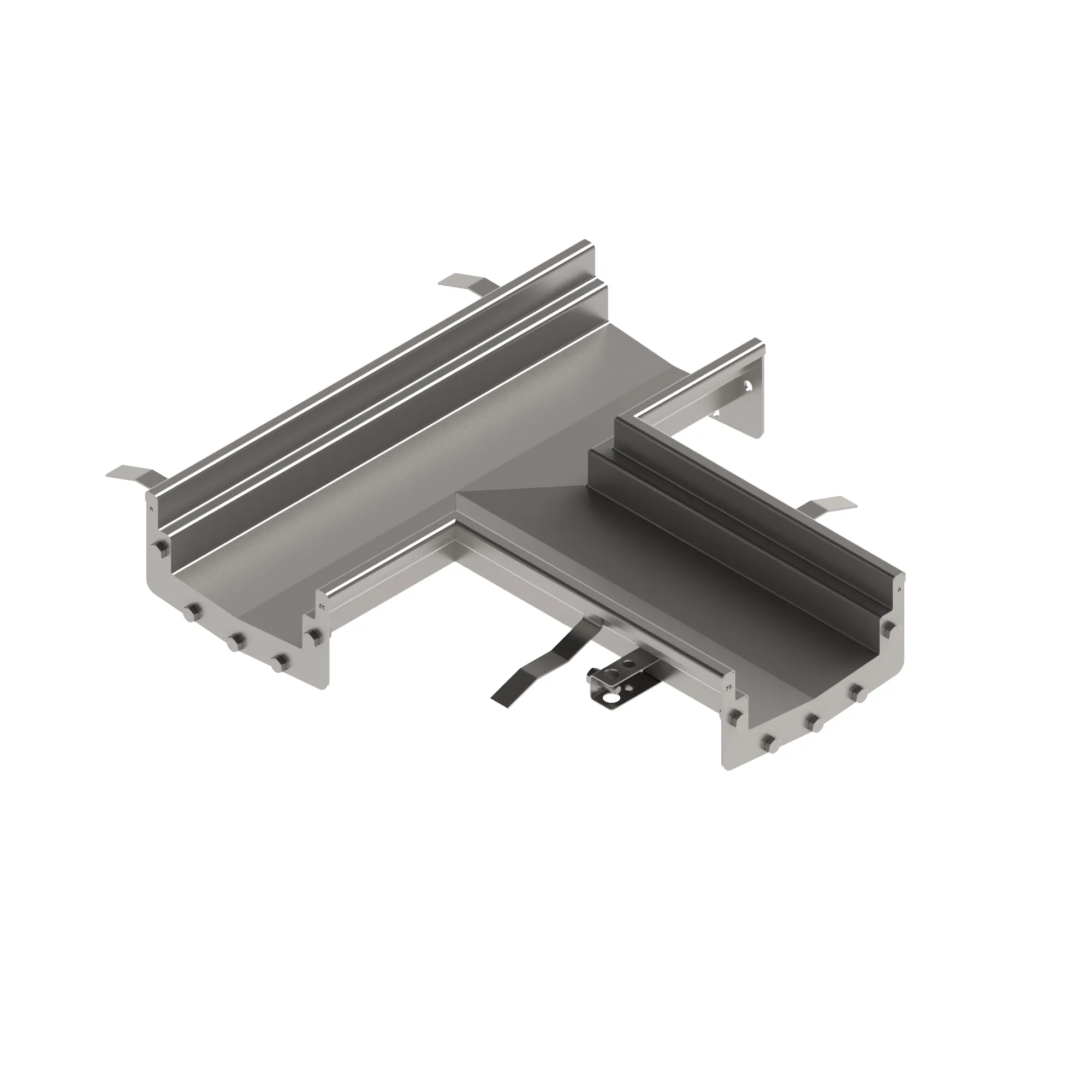 Instalatii de apa si canalizare - Rigola INOX STAINLESS tip T modulara LN150 H100 515x500x100 Vodaland gama Drain