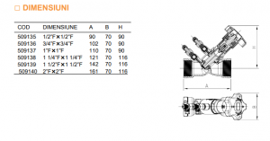Robinet echilibrare 3/4 FI, IVAR [1]