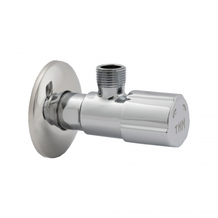 Robineti, racorduri si aerisitoare - Robinet coltar cu cartus ceramic, 1/2 - 3/4, cromat, Tucai