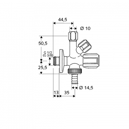 Robinet coltar combinat, 1/2", cromat, Schell Comfort [1]