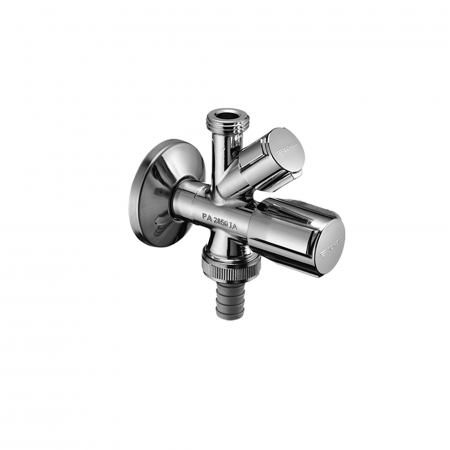 Tevi, fitinguri, robineti si accesorii - Robinet coltar cu stut, 1/2" x 1/2" x 3/4", cromat, Schell Comfort