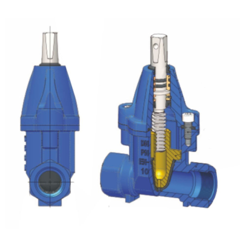 Hidranti exteriori si vane - Robinet concesie Valrom VALWater fonta D. 3/4'' FI/FI PN16 si tija actionare 1m