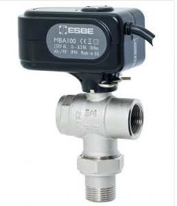 Tevi, fitinguri, robineti si accesorii - Robinet cu bila motorizat cu 3 cai, PN 32, on/off, 230V, FI 1", DN 25