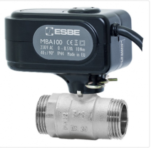 Robineti motorizabili - Robinet cu bila cu 2 cai motorizat, ON/OFF, DN 32, PN 32, 230V, FE 1 1/2"
