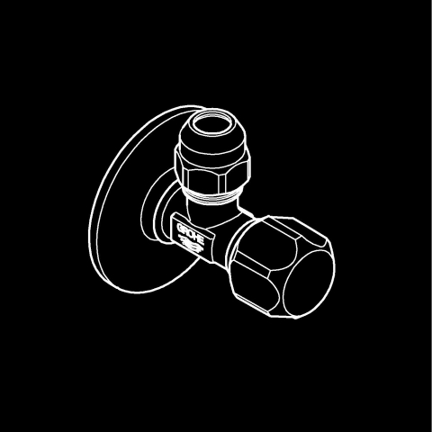 Robinet coltar Grohe 1/2"'' x 3/8'', fara marcaj, crom [3]