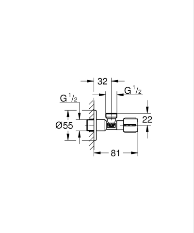 Robinet coltar Grohe 1/2"'' x 1/2"'', fara marcaj, crom [1]