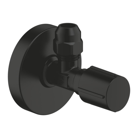 Instalatii de apa si canalizare - Robinet coltar Grohe 1/2" x 3/8, 1 iesire, negru