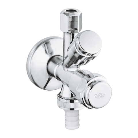 Instalatii de apa si canalizare - Robinet coltar Grohe was valve combination, dn15, 1/2" x 3/8 x 1/2" protectie anti-reflux, crom