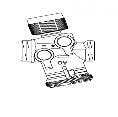 Robinet de echilibrare Oventrop pt ventiloconvectoare, gama COCON QTZ FE debit 180 -1300 l/h, 1 Dn20 (cu prize de masurare) [1]