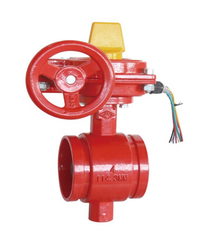 Armaturi - Robinet fluture pentru ACS cu capete canelate, monitorizare si presemnalizare, FM, DN 125