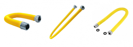 Robinete - Racord extensibil Gaz din inox, DN 15, int-int, 750-1500 mm, Homplex