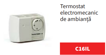 Accesorii convectoare - Termostat de camera cu comutator on/off si lampa semnalizare pentru convectoare Radox model RCN