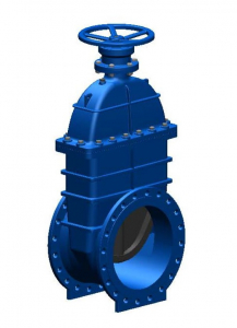 Tevi, fitinguri, robineti si accesorii - Robinet sertar cauciucat, corp plat, DN50, PN10/16, Tecofi VOC 4241