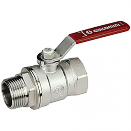Robineti, racorduri si aerisitoare - Robinet sfera cromat filet interior-filet exterior, maneta, rosu 1 1/2 tol R254LX007