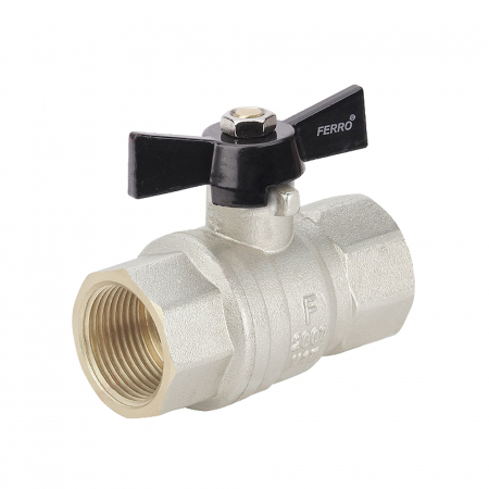 Tevi, fitinguri, robineti si accesorii - Robinet sferic tip fluture, 1" FI x 1" FI, Ferro Herkules